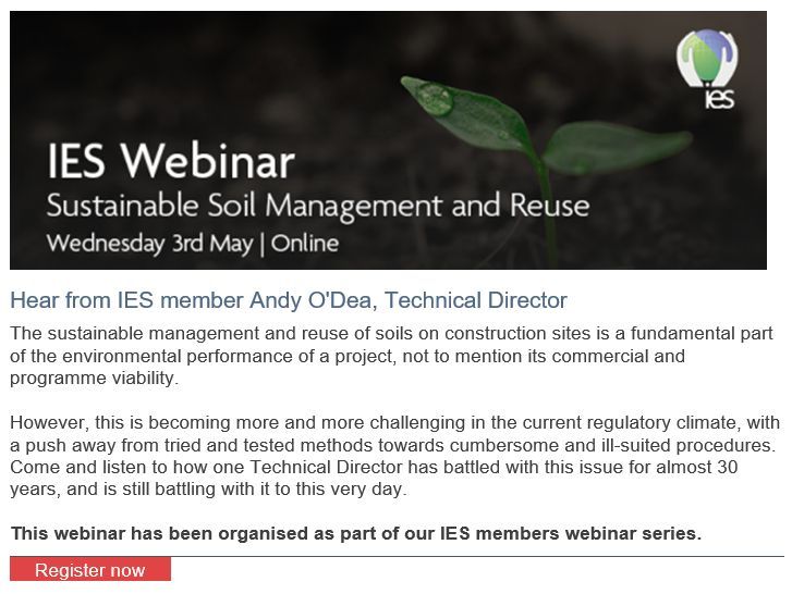 IES Webinar - Sustainable Soil Management and Reuse